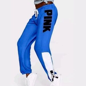 Victoria's Secret PINK Blue Ankle Zip Sweatpants